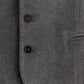 Gray cotton blend casual vest