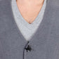 Gray cotton blend casual vest