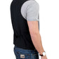 Gray cotton blend casual vest