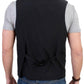 Gray cotton blend casual vest