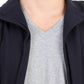 Blue hooded cotton sweater