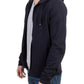 Blue hooded cotton sweater
