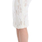 Elegant White Knee-Length Pencil Skirt