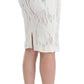 Elegant White Knee-Length Pencil Skirt
