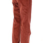 Brown Corduroys Straight Logo Casual Pants
