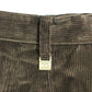 Brown Corduroys Straight Logo Casual Pants