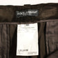 Brown Corduroys Straight Logo Casual Pants