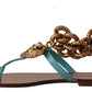 Blue Leather Devotion Flats Sandals