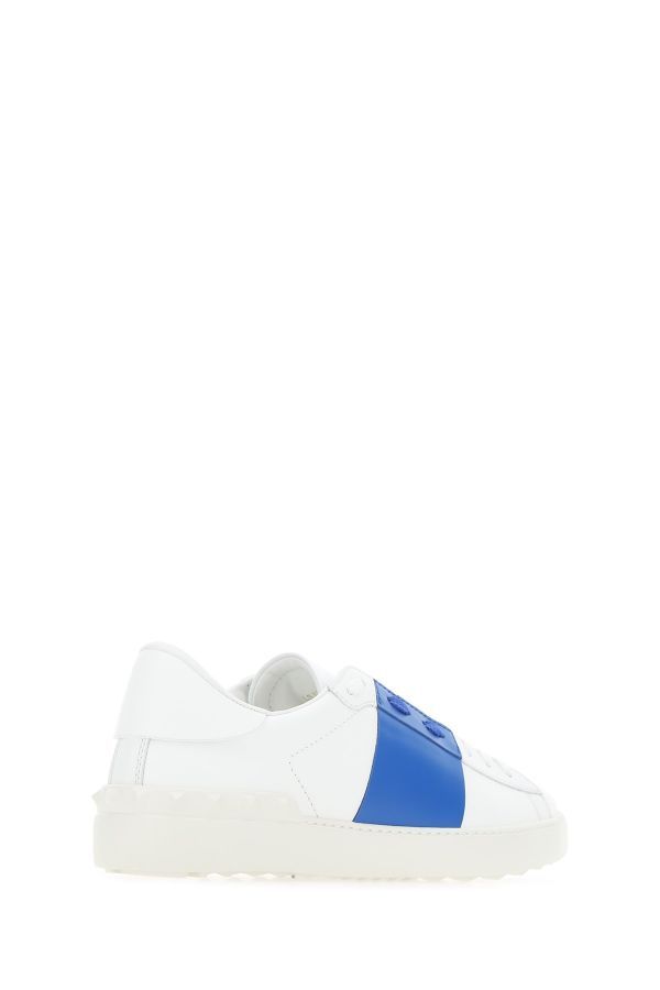 Sleek White Calf Leather Low-Top Sneakers