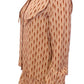 Pink Long Sleeve Button Front Blouse Shirt