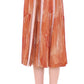 Brown Orange Below Knee Full Skirt