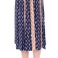 Blue Pink Below Knee Full Skirt