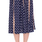 Blue Pink Below Knee Full Skirt