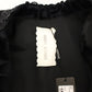 Elegant Black Brocade Cape Coat Jacket