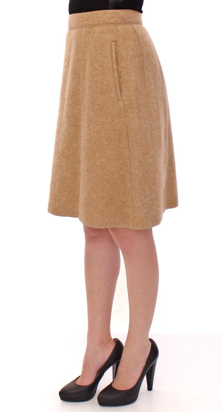 Elegant Beige Pencil Skirt