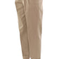 Chic Beige Cotton Blend Trousers