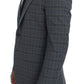 Blue Checkered Slim Fit Blazer Jacket