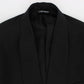 Exclusive Black Silk One Button Blazer