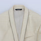 Sophisticated Beige Polka Dotted Blazer & Vest