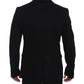 Elegant Black Mens Torero Blazer & Vest Duo