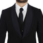 Elegant Black Mens Torero Blazer & Vest Duo