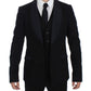 Elegant Black Mens Torero Blazer & Vest Duo