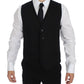 Elegant Black Mens Torero Blazer & Vest Duo