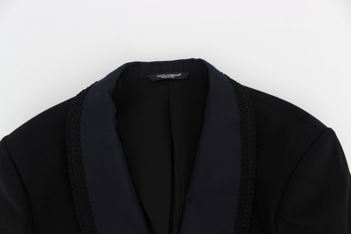 Elegant Black Mens Torero Blazer & Vest Duo