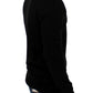 Elegant Black Striped Crewneck Sweater