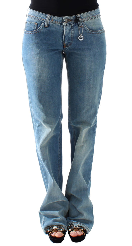 Elegant Straight Blue Jeans - Timeless Style