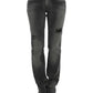 Gray straight leg jeans