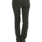 Green slim leg jeans