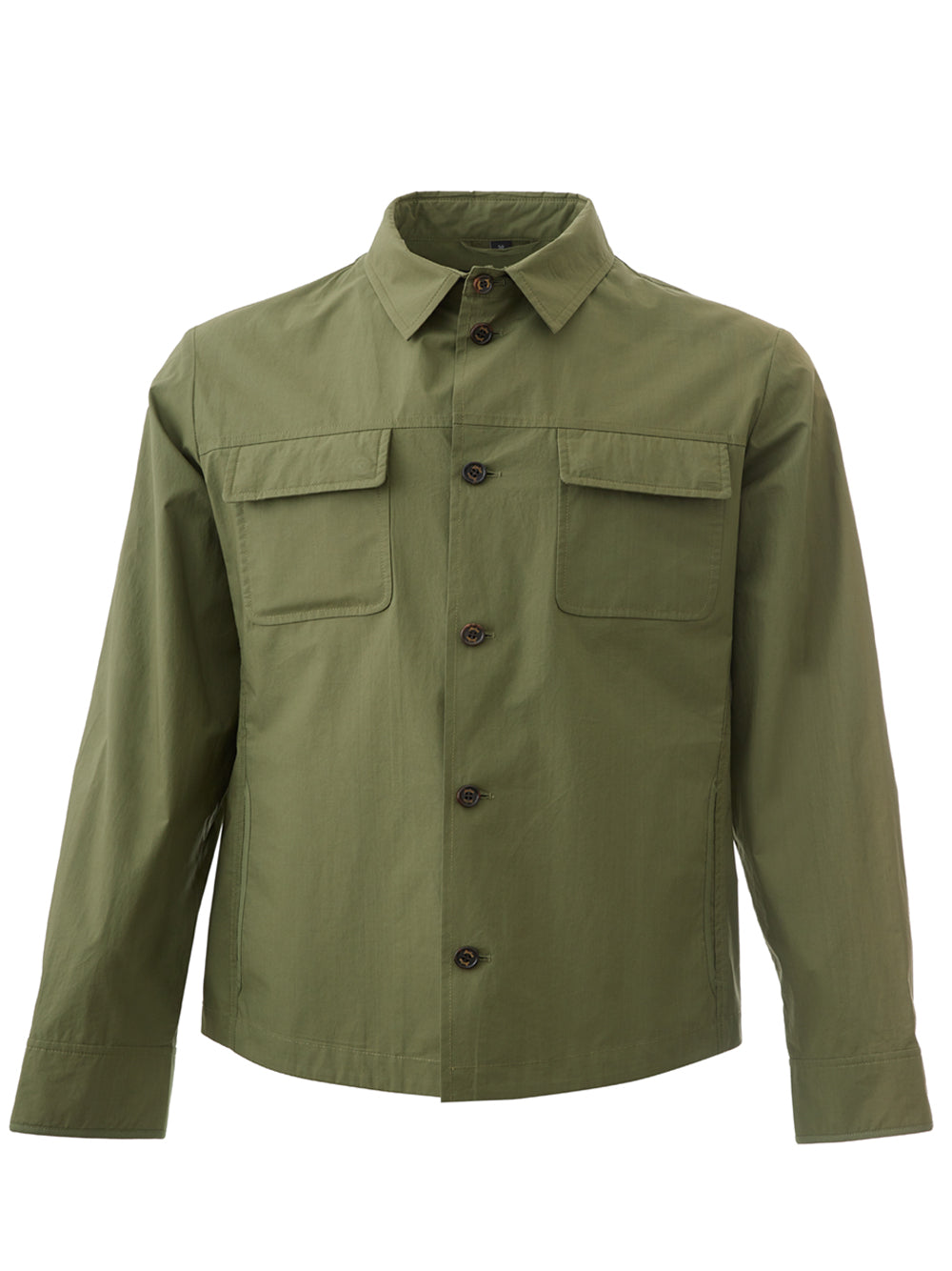 Elegant Green Cotton Saharan Jacket