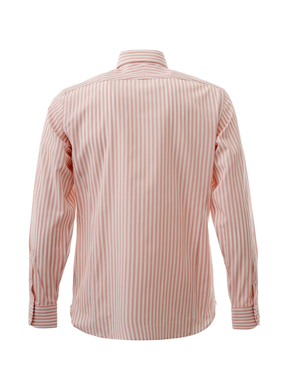 Elegant Striped Pink Cotton Shirt for Men