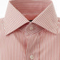 Elegant Pink Striped Cotton Shirt for Men