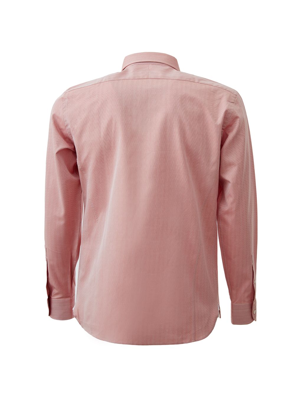 Elegant Pink Cotton Shirt with French Collar