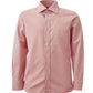 Elegant Pink Cotton Shirt with French Collar
