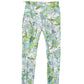 Elegant Green Floral Print Trousers