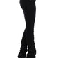 Black straight leg jeans