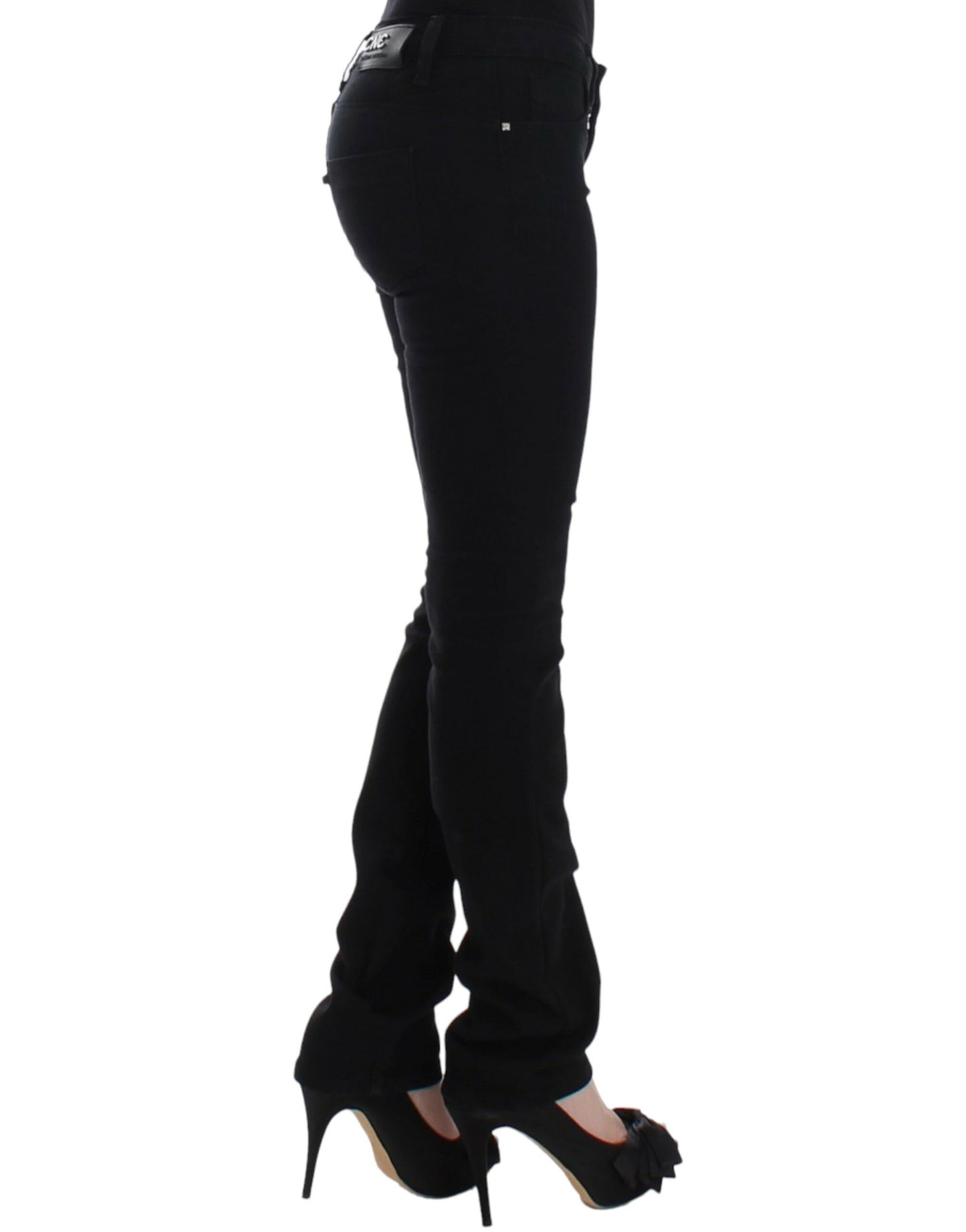 Black straight leg jeans