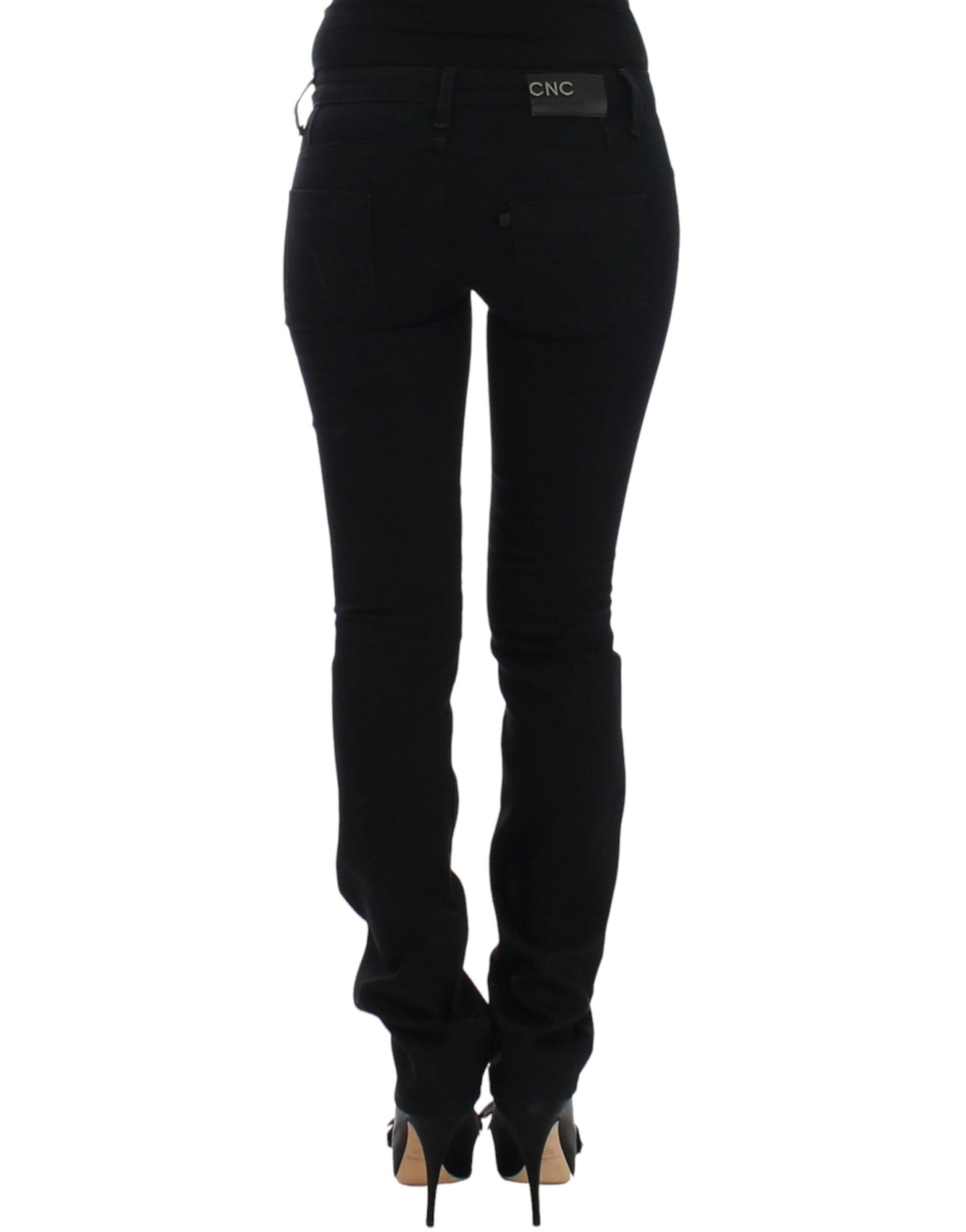 Black straight leg jeans