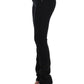 Black straight leg jeans