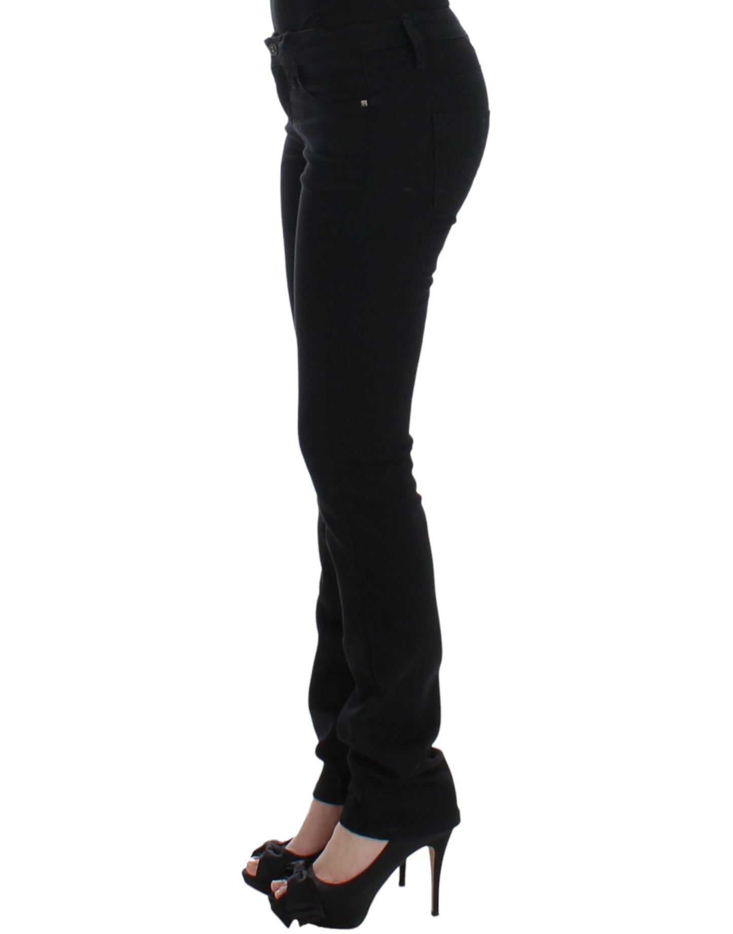 Black straight leg jeans