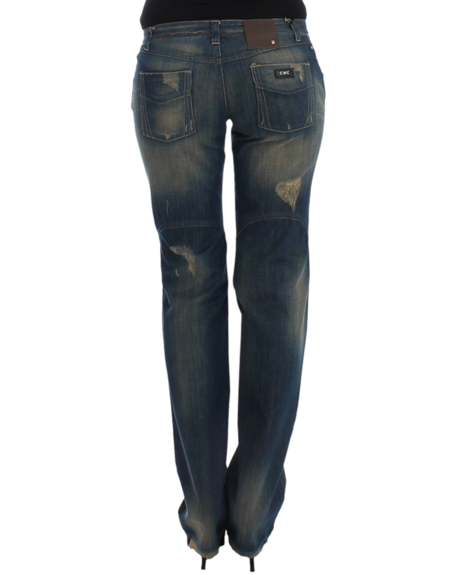 Blue straight leg jeans