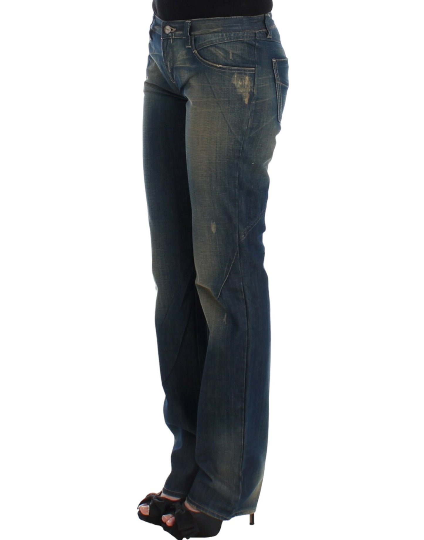 Blue straight leg jeans