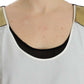White sleeveless top