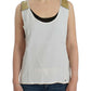 White sleeveless top