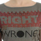 Gray print capsleeve t-shirt