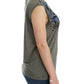 Gray print sleeveless t-shirt