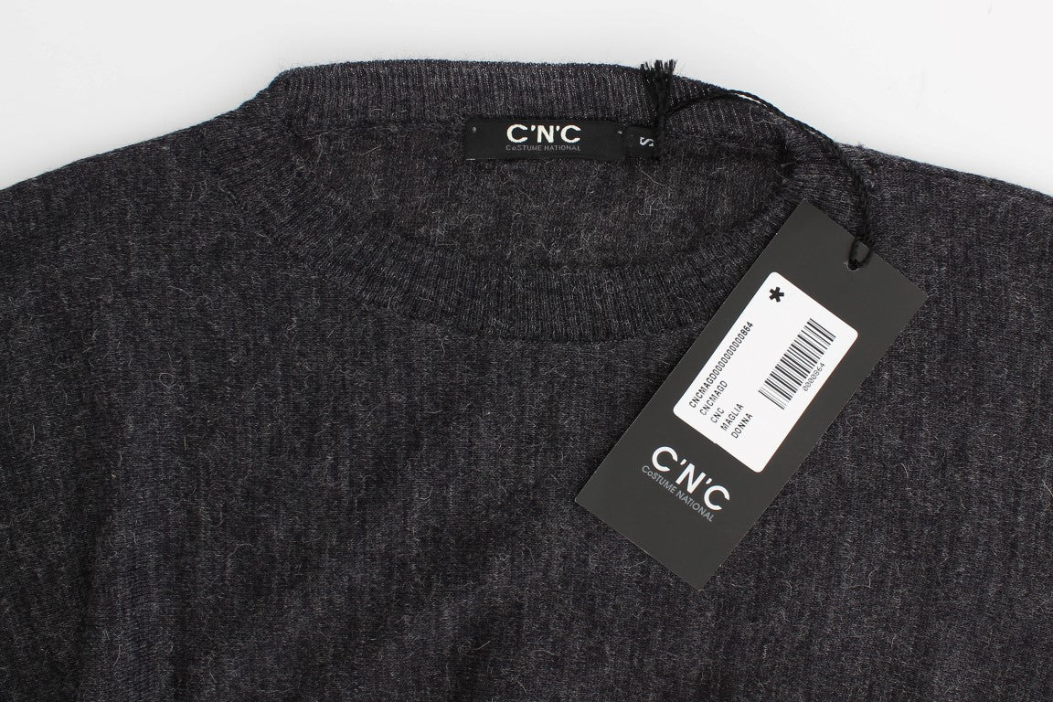 Chic Gray Batwing Lightweight Sweater